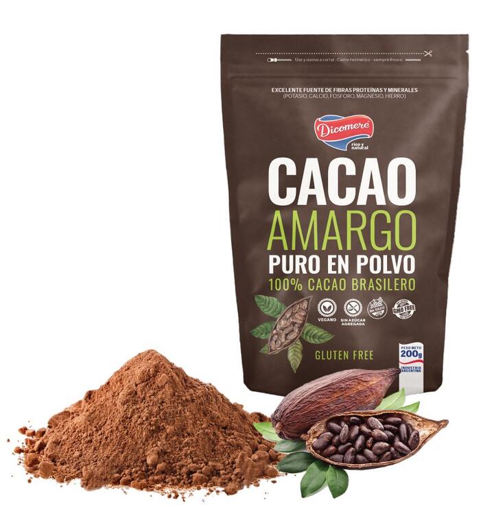 Cacao Amargo Puro en Polvo x 200 gr Dicomere