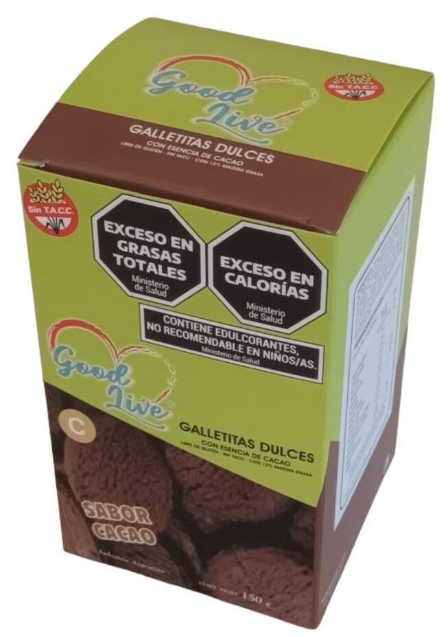 Galletitas Cacao Con Stevia x 150 gr Good Live