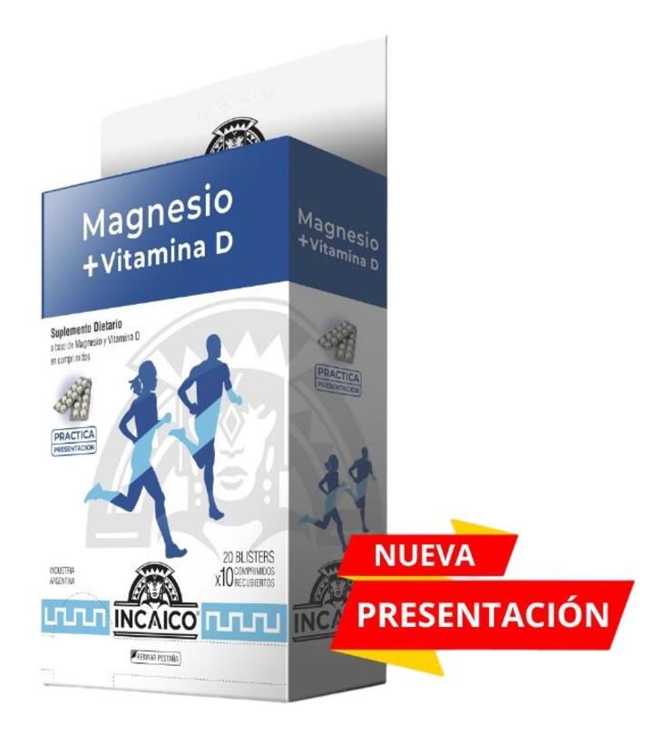Magnesio + Vitamina D x 200 comp = Incaico