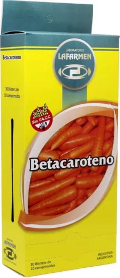 Betacaroteno 30 Blíster x 10 comp - Lafarmen