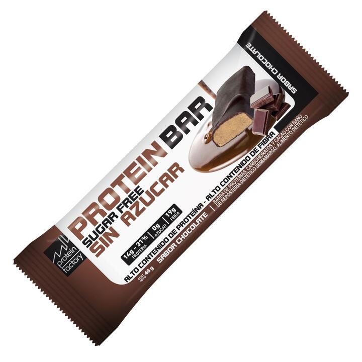 Protein Bar Sin Azucar x 46 g Chocolate x 12 unid = Protein Factory