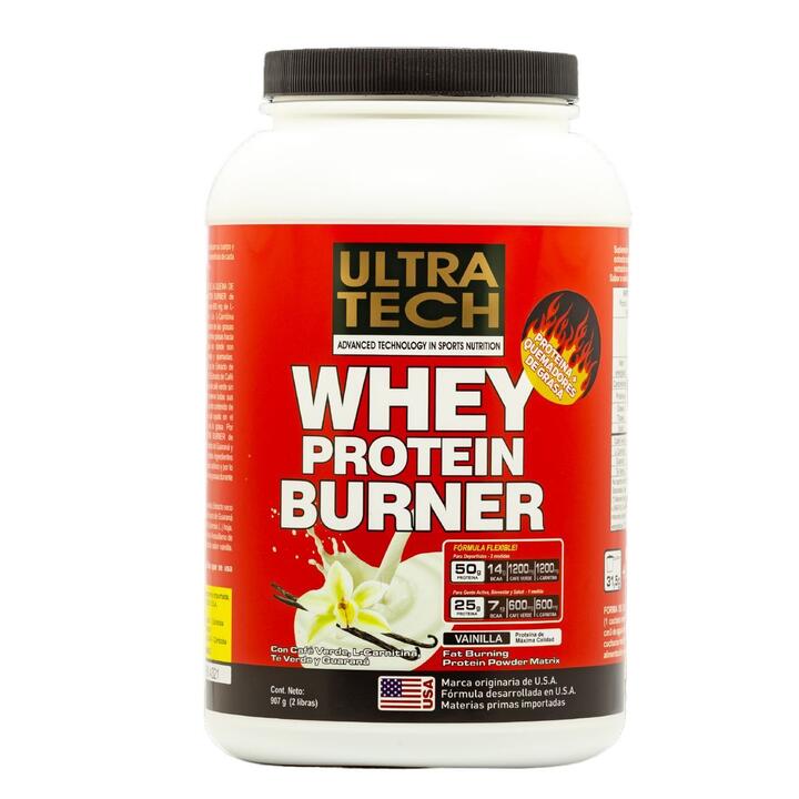 Whey Protein Burner x 907 g Vainilla = Ultra Tech