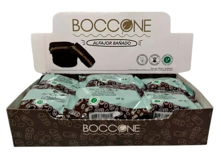 Alfajores Bañados en chocolate x 60 gr Boccone