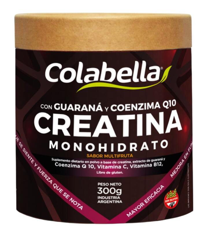 Creatina Monohidrato con Guaraná y Q10 x 300 gr - Colabella