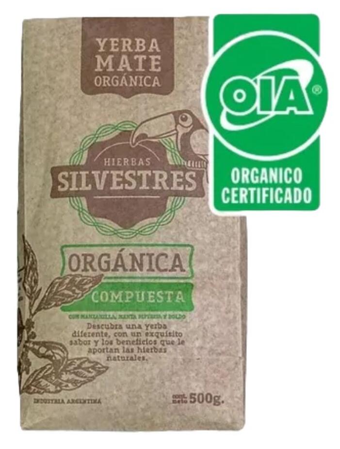 Yerba Mate Silvestre Orgánica Compuesta - Hierbas Silvestres