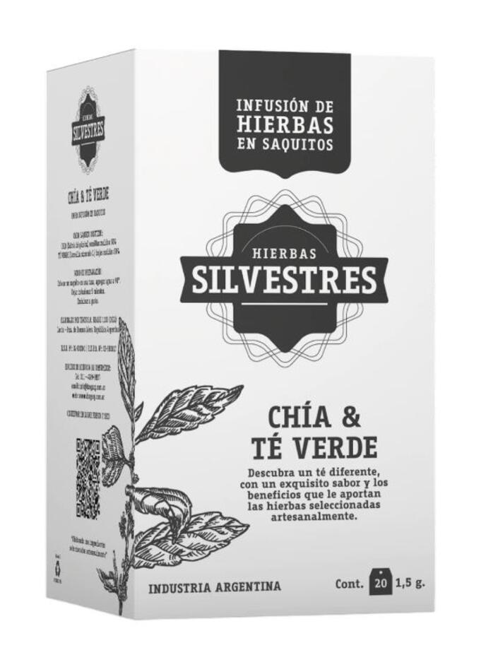 Te Chia Y Te Verde X 20 Saq - Hierbas Silvestres