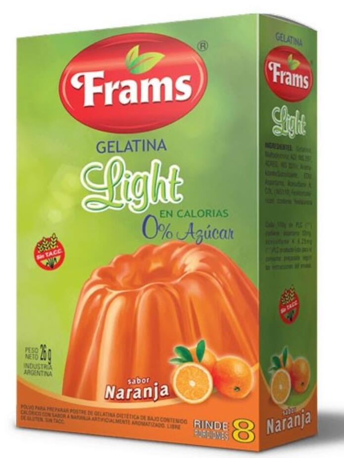 Gelatina Naranja x 26 gr Frams