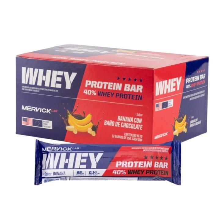 Protein Bar Banana x 12 unid x 65 gr = Mervick