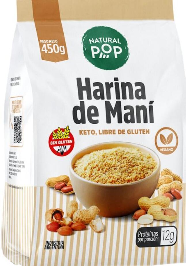 Harina de Maní x 450 gr - Natural Pop