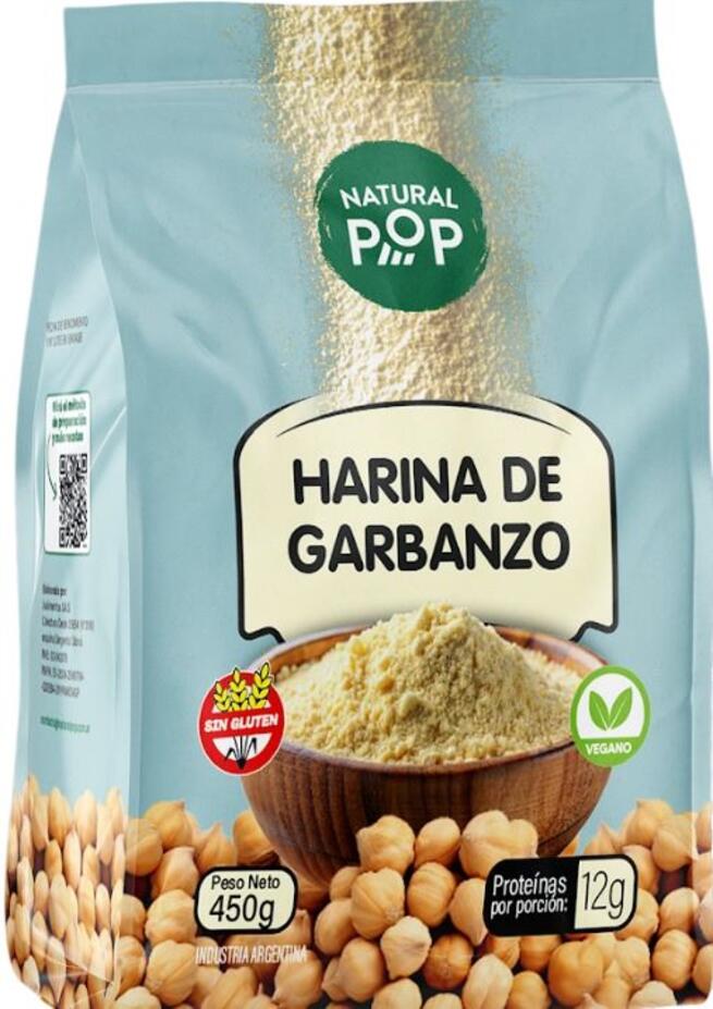 Harina de Garbanzo x 450 gr - Natural Pop