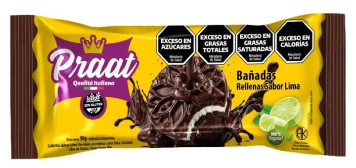 Galletitas Rellenas Lima Bañadas con Chocolate x 120 gr Praat