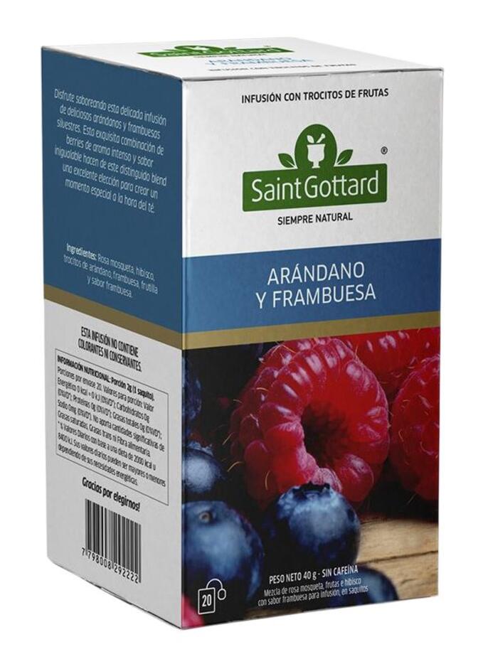 Te Arándanos y Frambuesas x 20 saq SaintGottard