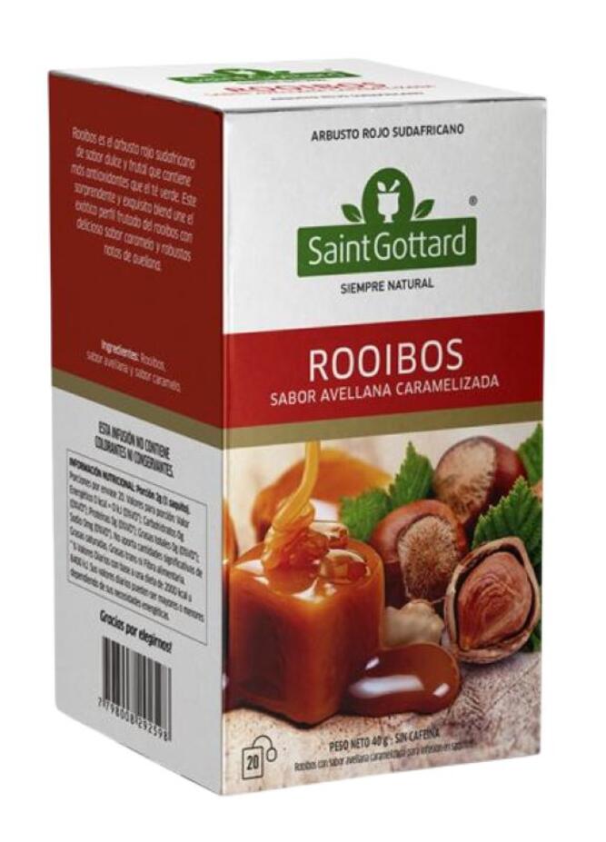 Te Rooibos sabor Avellana Caramelizada x 20 saq SaintGottard