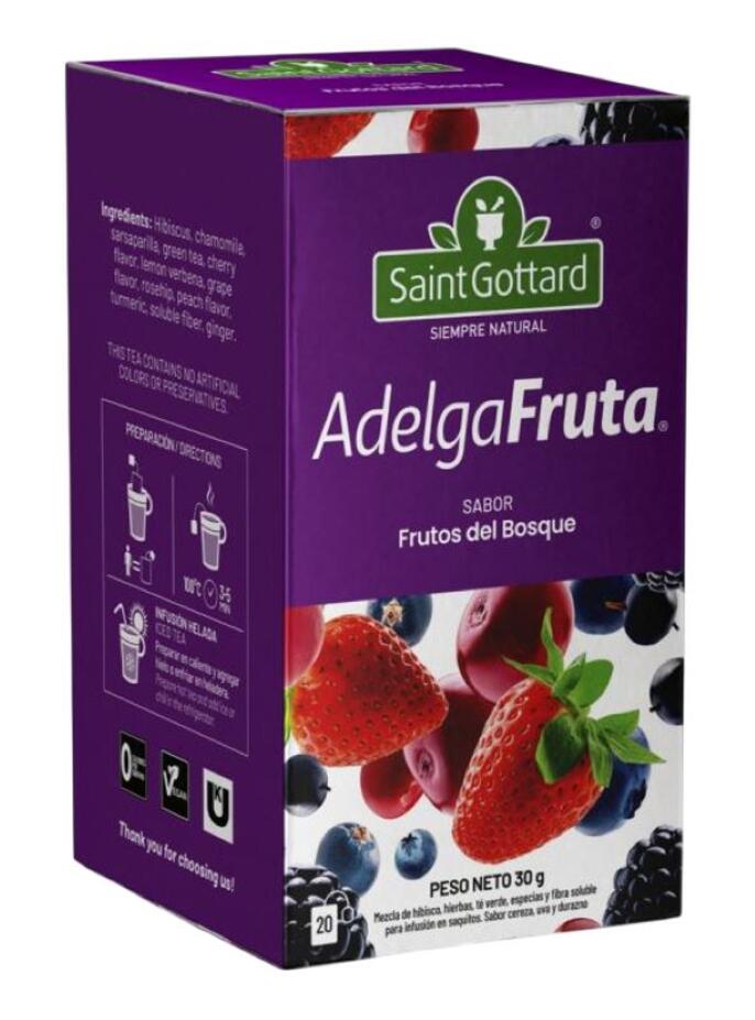 Te Adelgafruta sabor Frutos del Bosque x 20 saq SaintGottard