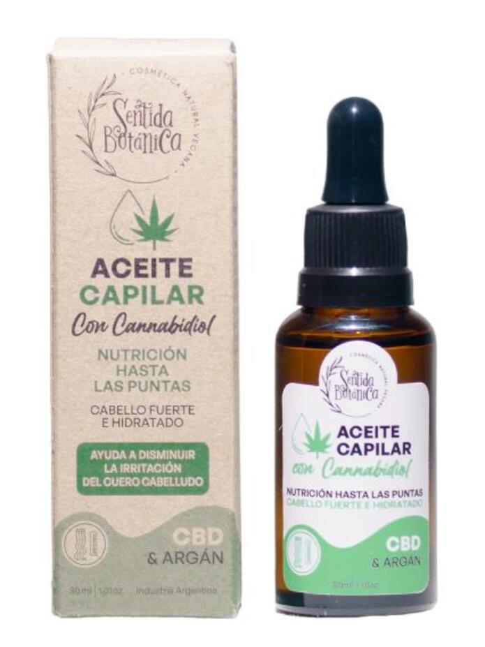 Aceite Capilar con CBD y Aceite de Argán x 30 ml  Sentida Botanica