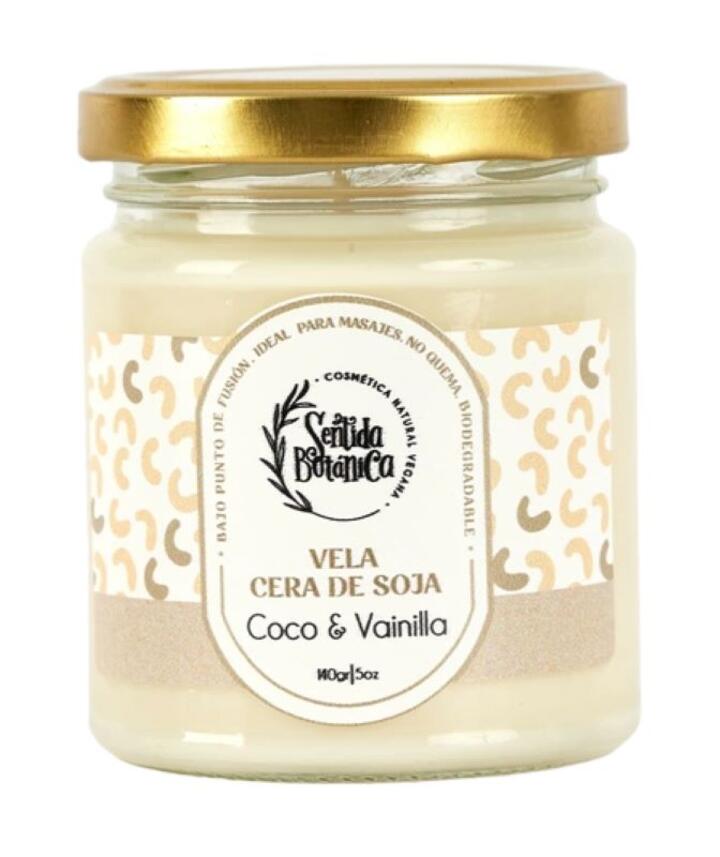 Vela de Soja Coco y Vainilla  Sentida