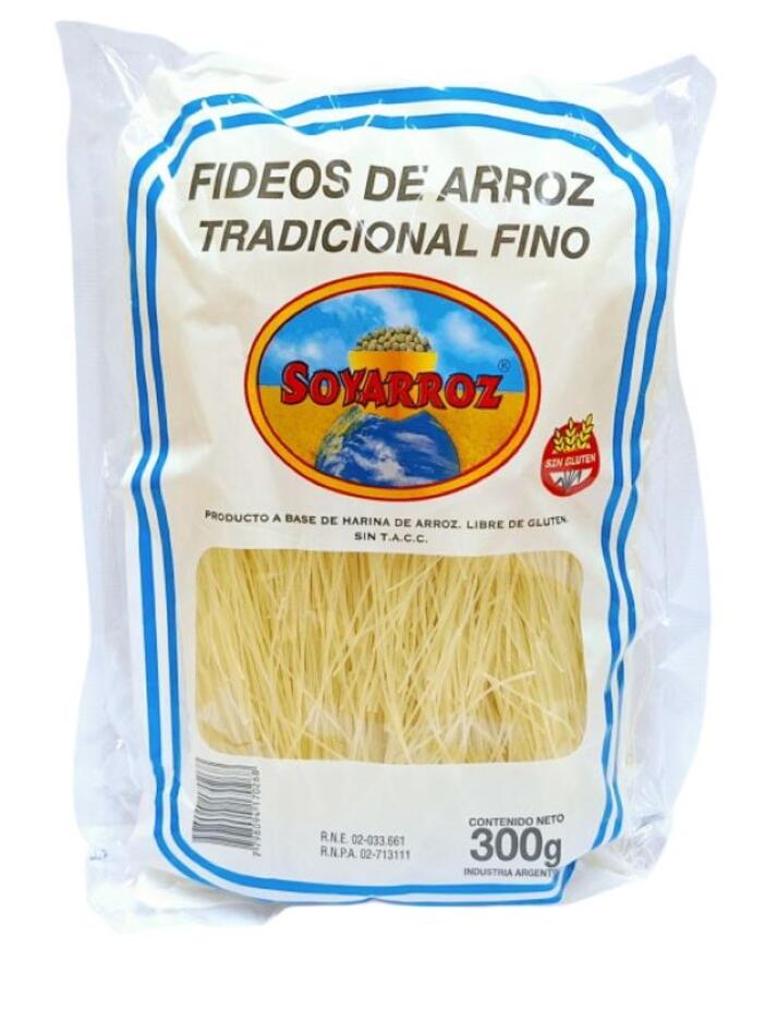 Fideos de Arroz Tradicional Fino x 300 gr - Soyarroz