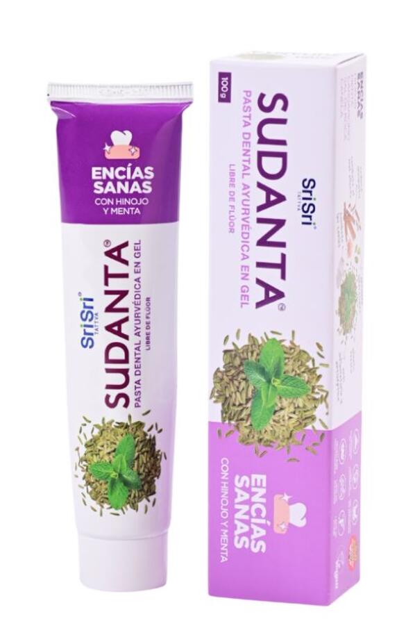 Sudanta - Gel Dental Encías Menta e Hinojo x 200 gr Sri Sri