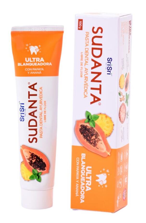 Sudanta - Pasta Dental Ultra Blanqueadora Papaya x 200 gr Sri Sri
