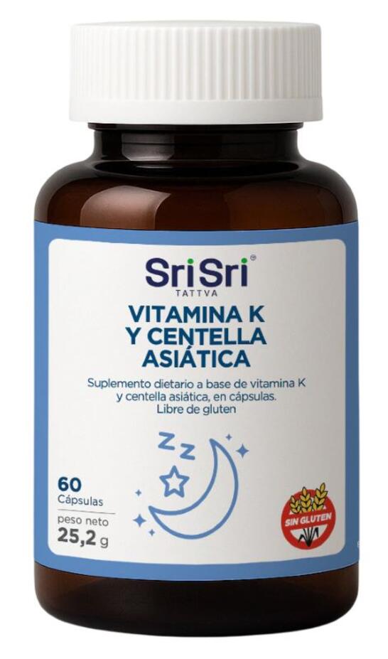 Vitamina K + Centella Asiática x 60 caps Sri Sri