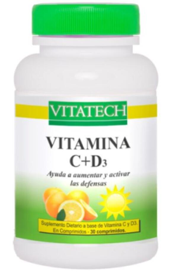 Vitamina C + D3 x 30 comp = Vitatech