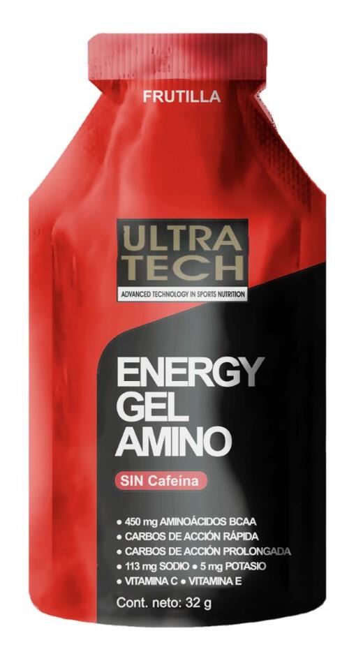 Energy Gel Amino x 32 g Frutilla x 12 unid = Ultra Tech