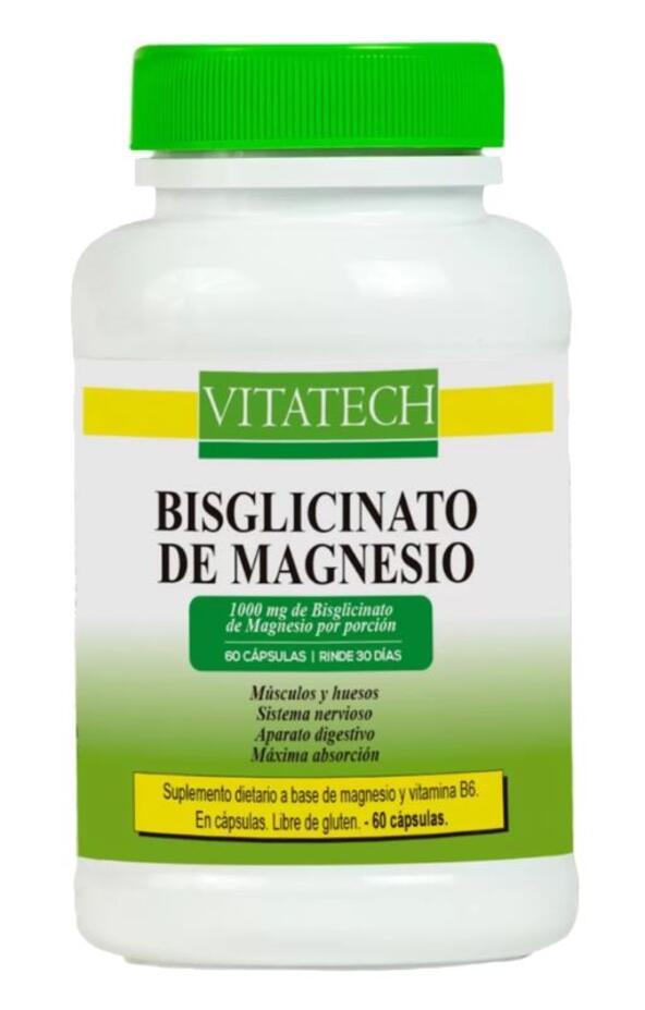Magnesio Bisglicinato x 60 caps = Vitatech