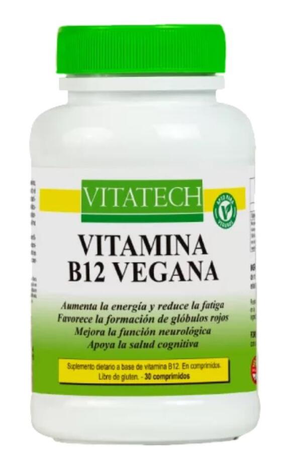 Vitamina B12 Vegana x 30 comp = Vitatech