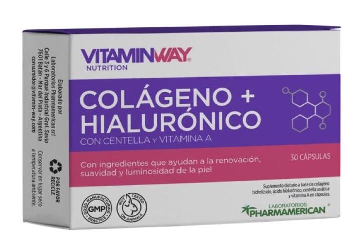Colágeno + Hialuronico x 30 caps Vitamin Way