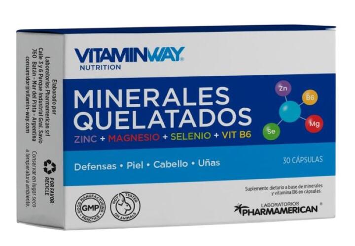 Minerales Quelatados x 30 caps Vitamin Way