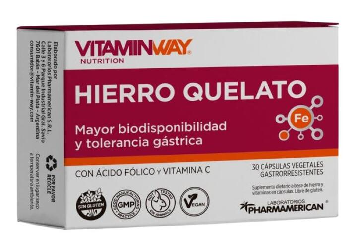 Hierro Quelatado x 30 Vitamin Way