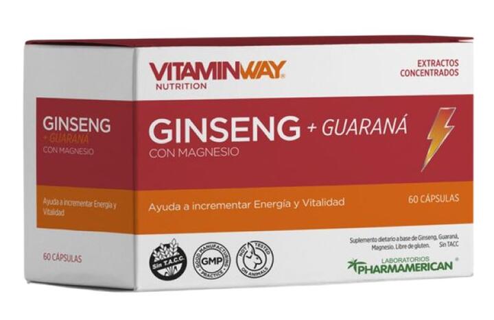 Gingseng + Guaraná x 60 caps Vitamin Way