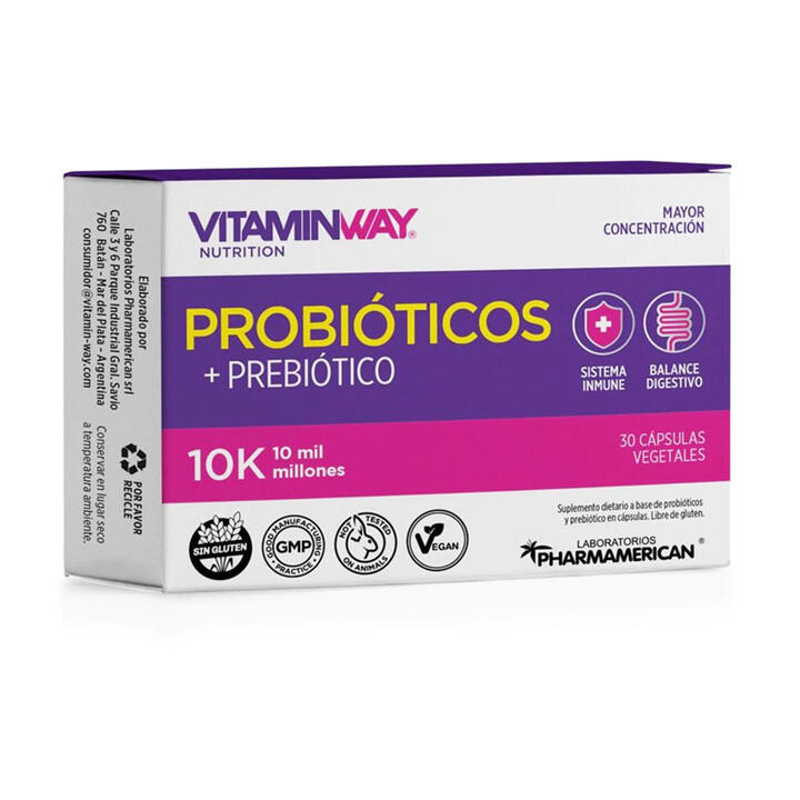 Probióticos + Prebióticos 10 K x 30 Vitamin Way