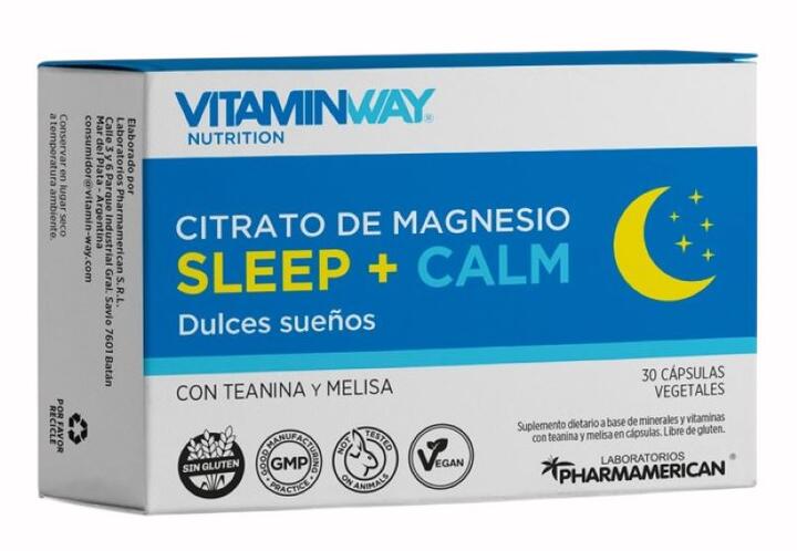 Citrato de Magnesio Sleep + Calm x 30 caps Vitamin Way