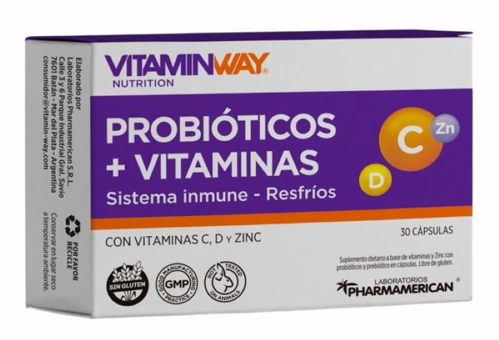 Probióticos + Vitaminas x 30 caps Vitamin Way